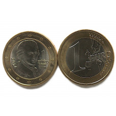 АВСТРИЯ 1 евро 2024 UNC. Вольфганг Моцарт