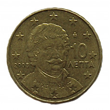 ГРЕЦИЯ 10 евроцентов 2008. Ригас Фереос