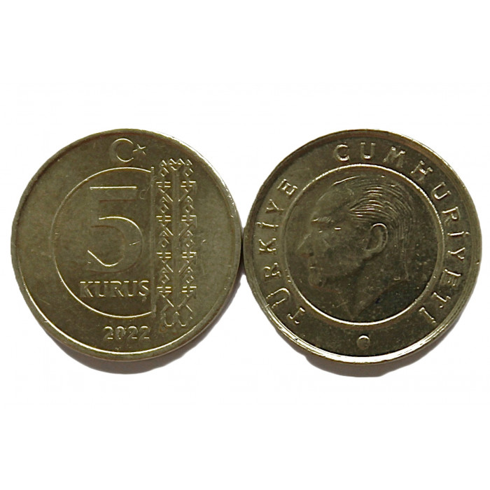 ТУРЦИЯ 5 куруш 2022 UNC