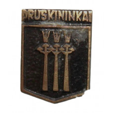 СССР (Литва) знак на игле «DRUSKININKAI». Город-курорт Друскининкай (герб)