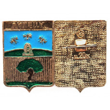 СССР нагрудный знак «ГЕРБЫ ГОРОДОВ». Липецк (Тамбовская губерния)