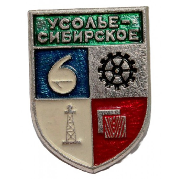 СССР нагрудный знак «УСОЛЬЕ-СИБИРСКОЕ»