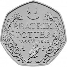 ВЕЛИКОБРИТАНИЯ 50 пенсов 2016 UNC. 150 лет со дня рождения Беатрис Поттер