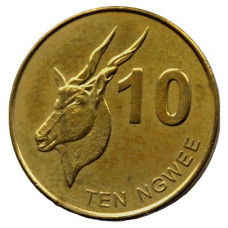 ЗАМБИЯ 10 нгве 2012 UNC. Африканская антилопа