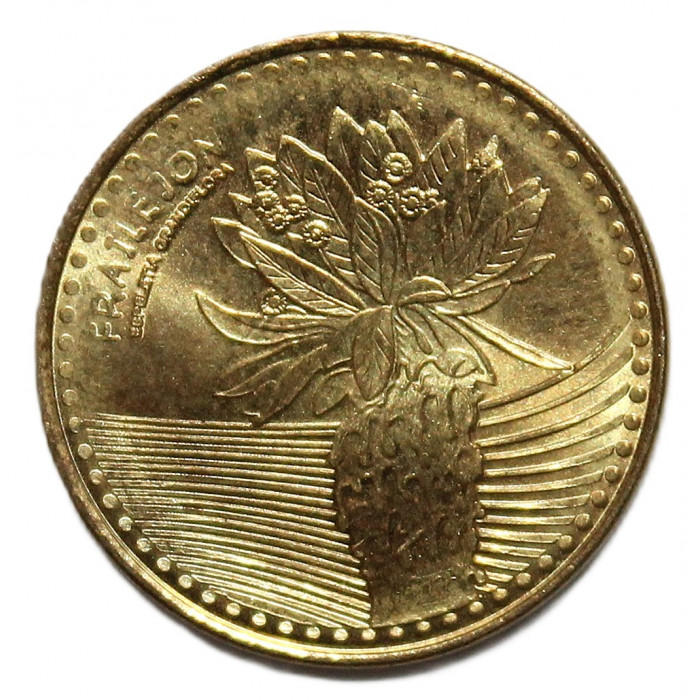 КОЛУМБИЯ 100 песо 2013 UNC. Цветок эспелетии КОЛУМБИЯ 100 песо 2013 UNC. Цветок эспелетии