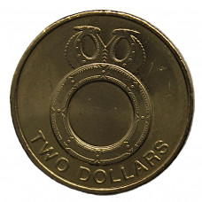 СОЛОМОНОВЫ ОСТРОВА 2 доллара 2012 UNC. Боколо - деньги из раковин моллюсков
