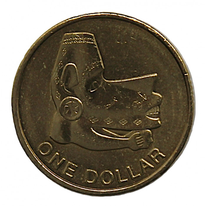 СОЛОМОНОВЫ ОСТРОВА 1 доллар 2012 UNC. Нусу-Нусу - защитный идол морского духа
