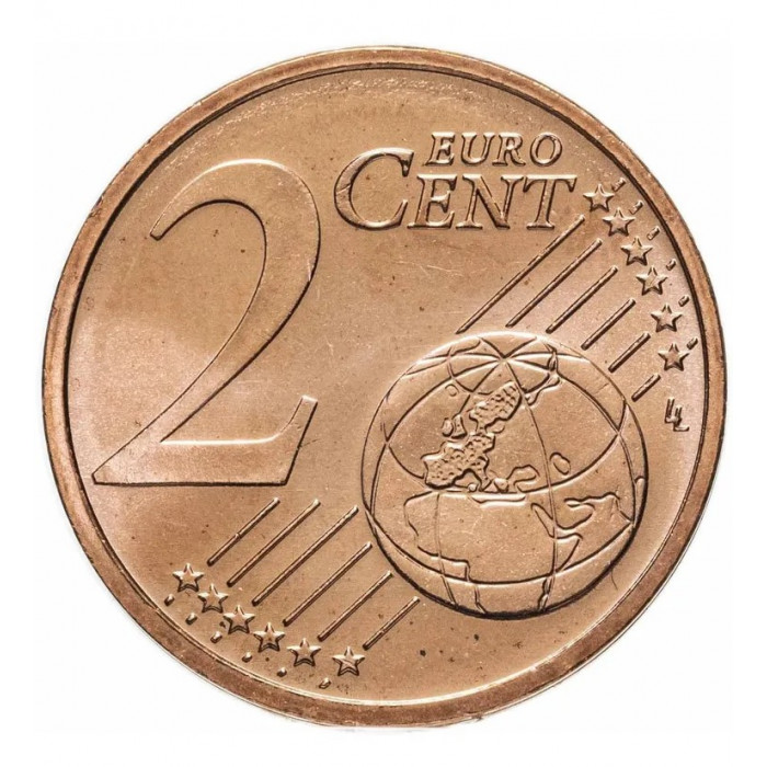 ЛАТВИЯ 2 евроцента 2014 UNC.