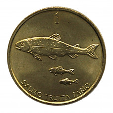 СЛОВЕНИЯ 1 толар 1999 UNC. Форель