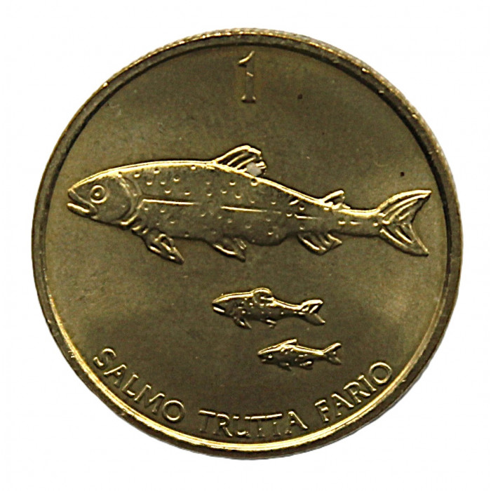 СЛОВЕНИЯ 1 толар 1999 UNC. Форель