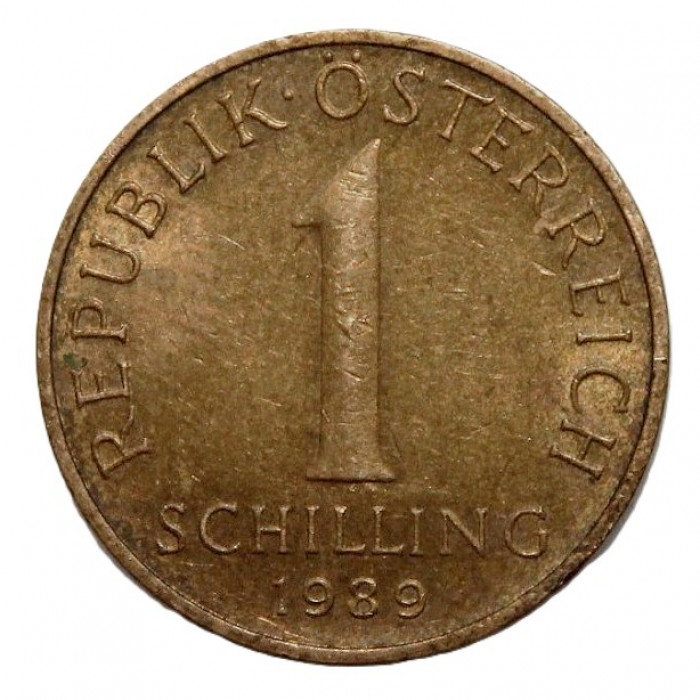 АВСТРИЯ 1 шиллинг 1989. Цветы эдельвейса