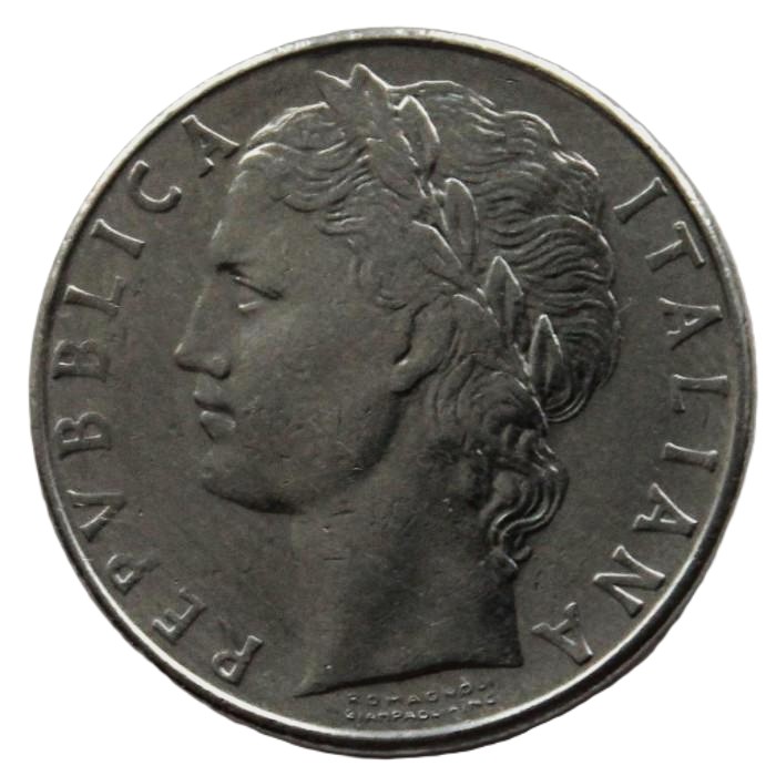 ИТАЛИЯ 100 лир 1978 (KM# 96.1) Минерва