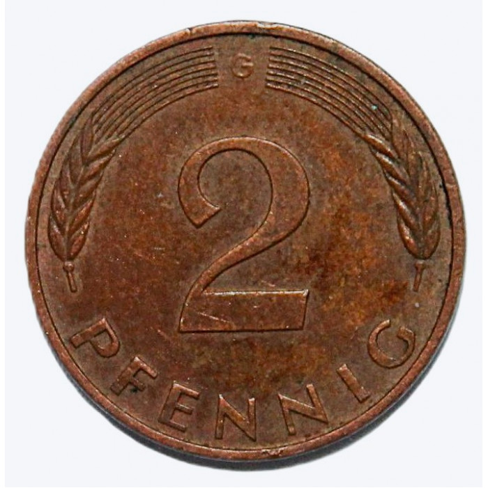 ГЕРМАНИЯ (ФРГ) 2 пфеннига 1981 G