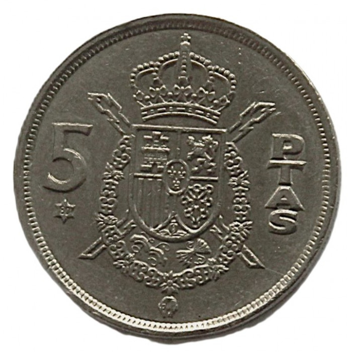 ИСПАНИЯ 5 песет 1980 (KM# 807). Хуан Карлос I.