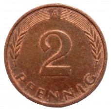 ГЕРМАНИЯ (ФРГ) 2 пфеннига 1994 A