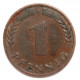 ГЕРМАНИЯ (ФРГ) 1 пфенниг 1950 F
