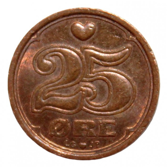 ДАНИЯ 25 эре 1999 (KM# 868.1) Маргрете II
