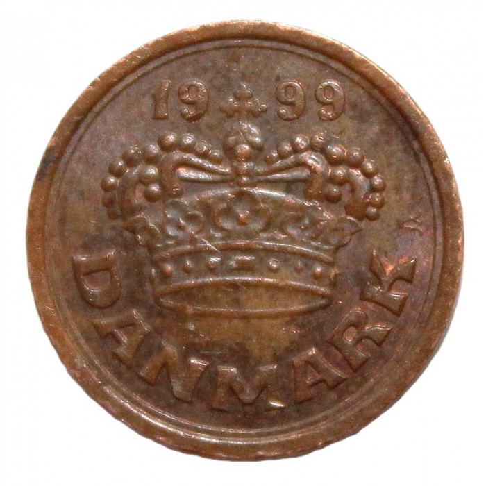 ДАНИЯ 25 эре 1999 (KM# 868.1) Маргрете II