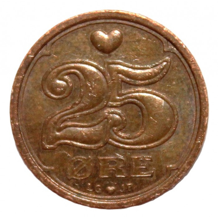 ДАНИЯ 25 эре 1996 (KM# 868.1) Маргрете II