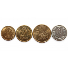 ПОЛЬША набор из 4 монет 2012 (1, 2, 5, 10 грошей)
