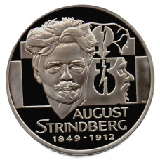 ШВЕЦИЯ 20 экю 1996 Серебро. Август Стриндберг