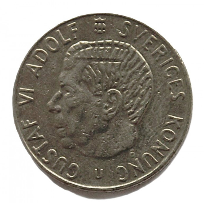 ШВЕЦИЯ 1 крона 1970 (KM# 826a). Густав VI Адольф