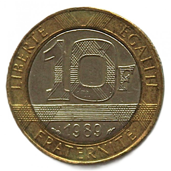 ФРАНЦИЯ 10 франков 1989 (KM# 964.1)