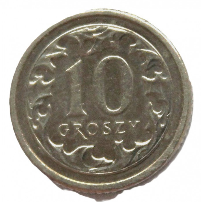 ПОЛЬША 10 грошей 2014 (Y# 279) UNC