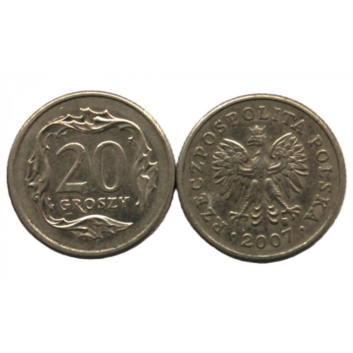ПОЛЬША 20 грошей 2007