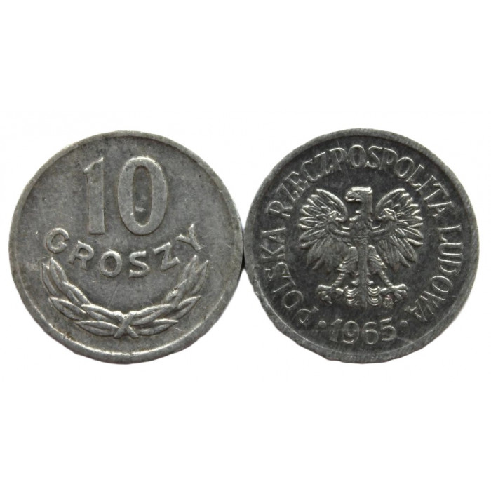 ПОЛЬША 10 грошей 1965