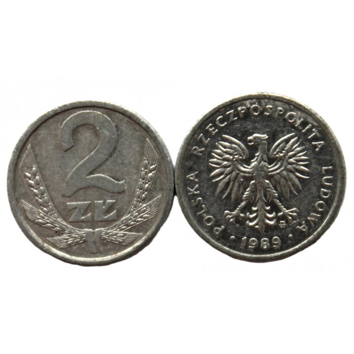 ПОЛЬША 2 злотых 1989