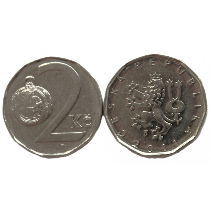 ЧЕХИЯ 2 кроны 2011. Великоморавский гомбик с изображением птицы