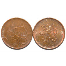 ЧЕХИЯ 10 крон 2009. Собор Святых Петра и Павла в Брно (Моравия)