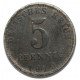 ГЕРМАНИЯ 5 пфеннигов 1919 А (KM# 19)