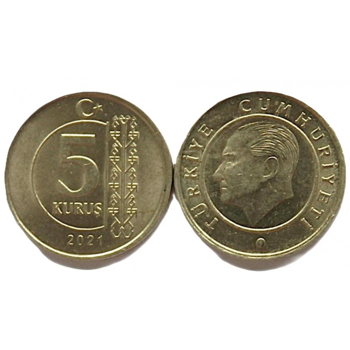 ТУРЦИЯ 5 куруш 2021 UNC
