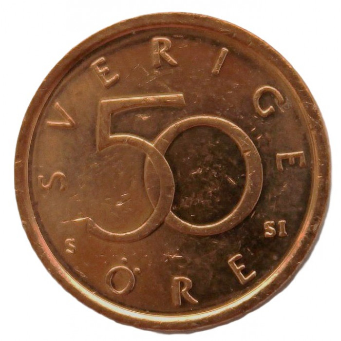 ШВЕЦИЯ 50 эре 2008 (KM# 878) Карл XVI Густав