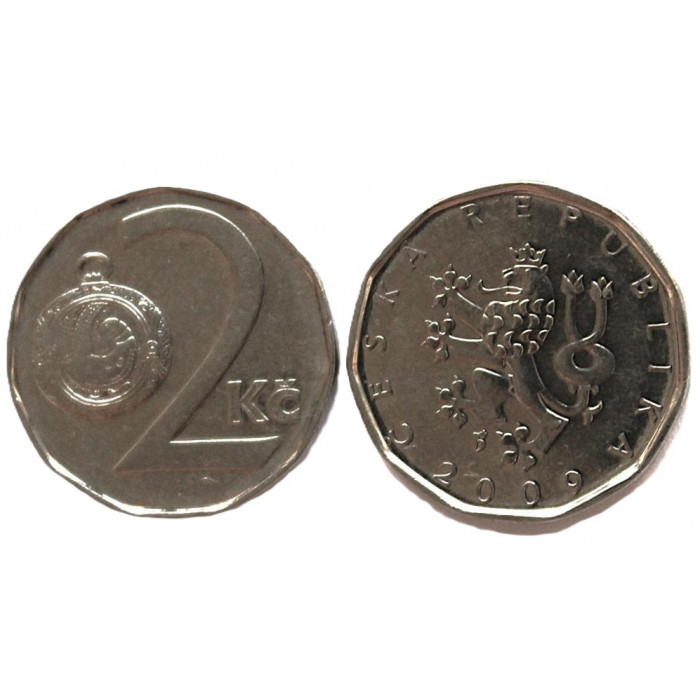 ЧЕХИЯ 2 кроны 2009. Великоморавский гомбик с изображением птицы