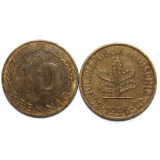 ГЕРМАНИЯ (ФРГ) 10 пфеннигов 1996 J