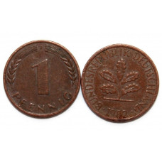 ГЕРМАНИЯ (ФРГ) 1 пфенниг 1982 J