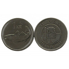ИСЛАНДИЯ 1 крона 2011 (KM#27a) UNC. Рыба треска