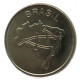 БРАЗИЛИЯ 10 крузейро 1984 (KM# 592.1) UNC. Карта Бразилии
