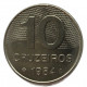БРАЗИЛИЯ 10 крузейро 1984 (KM# 592.1) UNC. Карта Бразилии