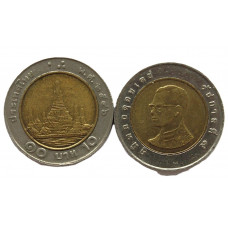 ТАИЛАНД 10 бат 2003 (Y# 227) Рама IX. Буддийский храм «Ват Арун» в Бангкоке