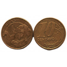 БРАЗИЛИЯ 10 сентаво 2010 (KM# 649.3) Педру I.
