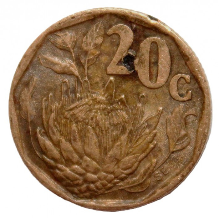 ЮАР 20 центов 1992 (KM# 136) Королевская протея