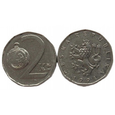 ЧЕХИЯ 2 кроны 1994. Великоморавский гомбик с изображением птицы