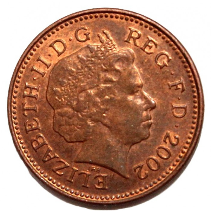 ВЕЛИКОБРИТАНИЯ 1 пенни 2002 (KM# 986c) Елизавета II ВЕЛИКОБРИТАНИЯ 1 пенни 2002 (KM# 986c) Елизавета II