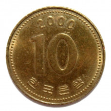 ЮЖНАЯ КОРЕЯ 10 вон 2000 (KM#33.1) Пагода Таботхап