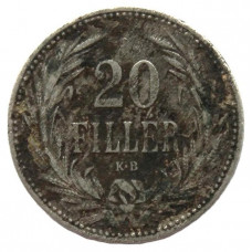 ВЕНГРИЯ 20 филлеров 1892 (KM# 483)