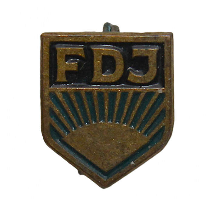 ГДР членский нагрудный знак «FDJ». Freie Deutsche Jugend. Союз свободной немецкой молодёжи. Комсомол